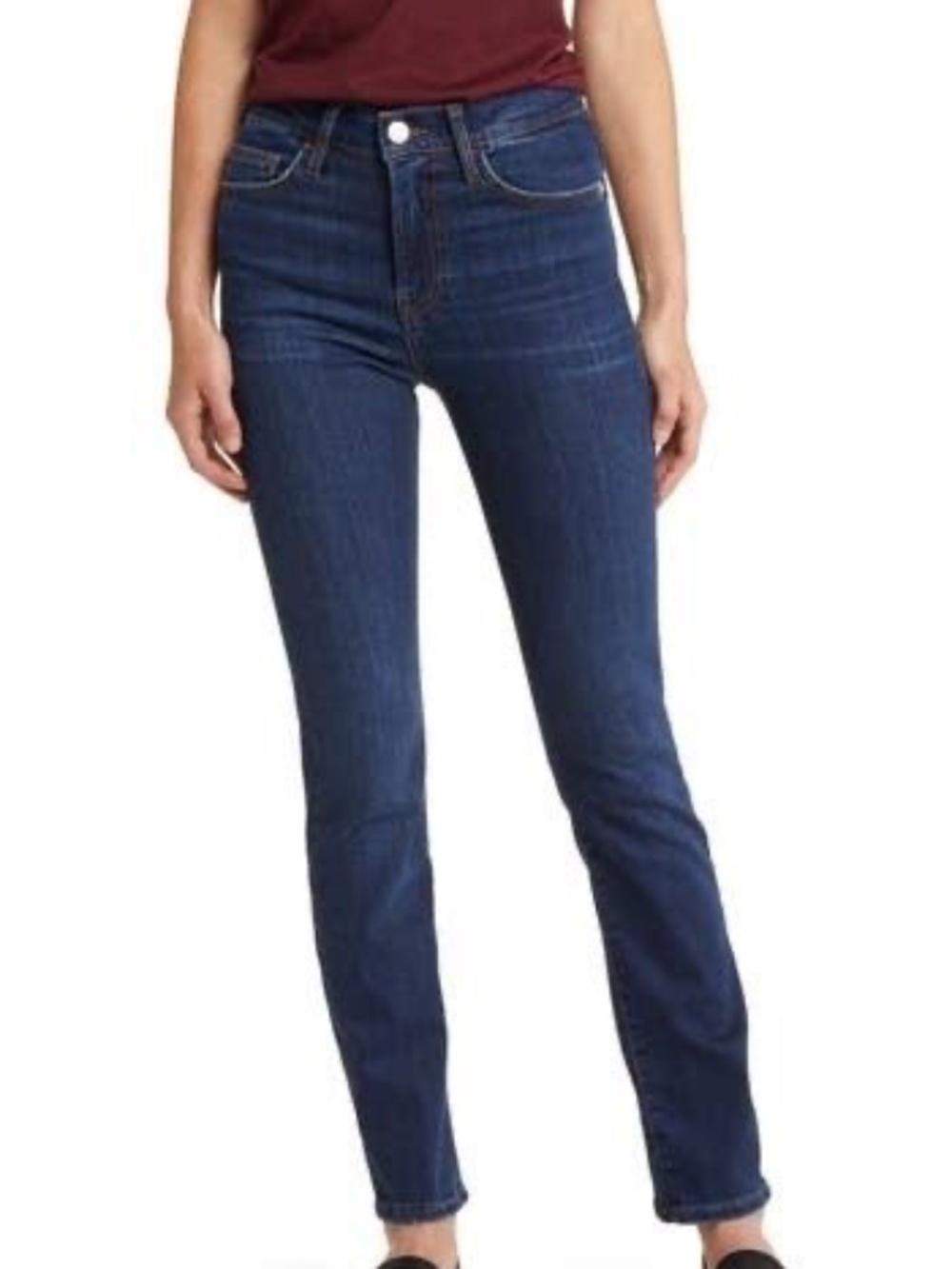 FRAME Le High Straight Leg Blue Jeans Women Size 32 High Rise Denim